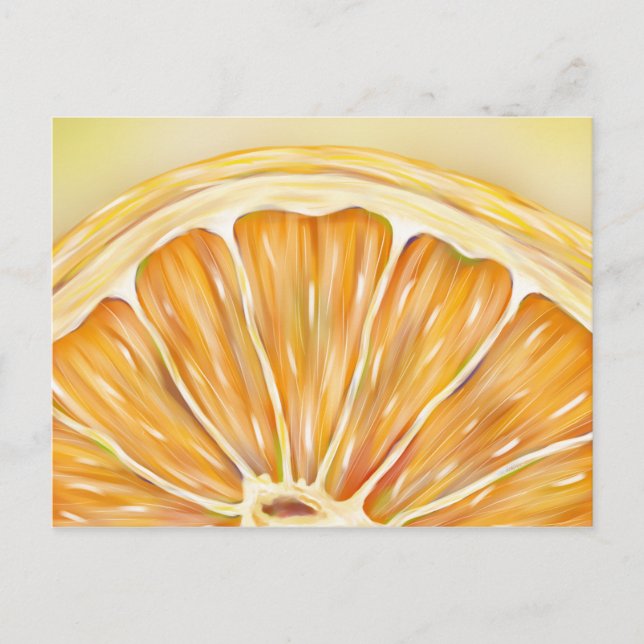 Postal de corte naranja "recién exprimida" (Anverso)