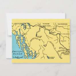 Postal de cosecha de Alaska Map