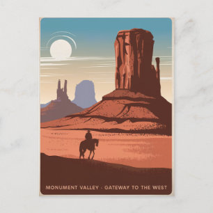 Postal de cosecha de Monument Valley Arizona