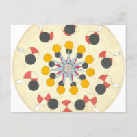 Postal de cosecha de vintage de disco fenakistisco