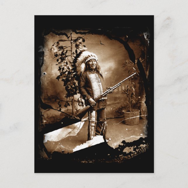 Postal de cosecha nativa estadounidense (Anverso)