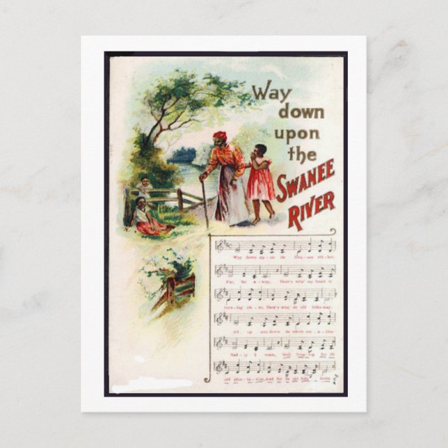 Postal de cosecha propia del río Suwannee Black Am (Anverso)
