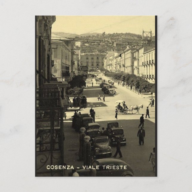 Postal de Cosenza Italia de Vintage (Anverso)