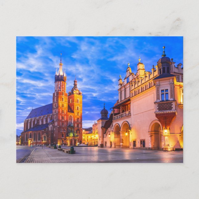 postal de Cracovia, Polonia (Anverso)