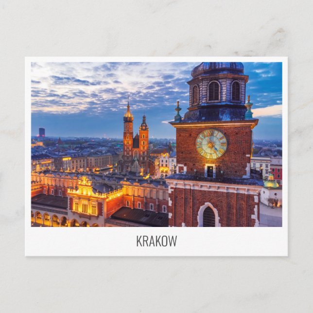 Postal de Cracovia, Polonia (Anverso)