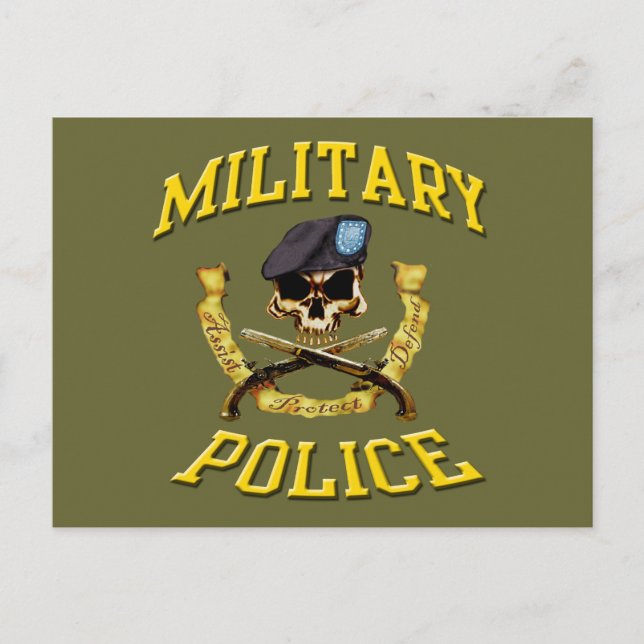 Postal de cráneo de la policía militar (Anverso)