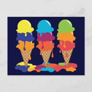 Postal de crema de hielo