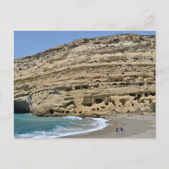 Postal de Creta de Matala (Anverso)