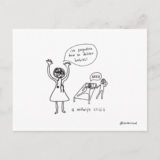 postal de crisis de parteras (Anverso)