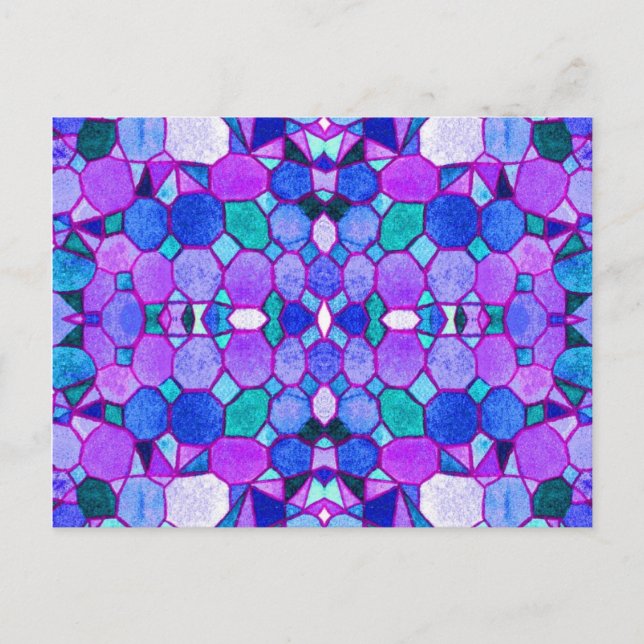 Postal de cristales del Museo Azul (Anverso)