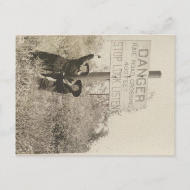 Postal de cruce ferroviario (Anverso)