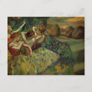 Postal de cuatro bailarines