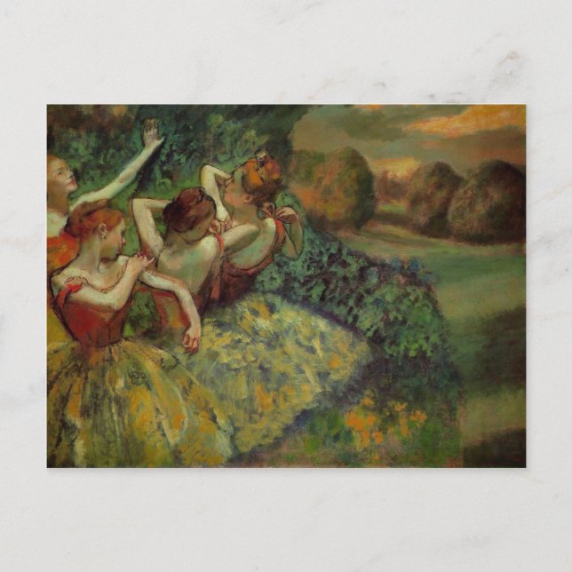 Postal de cuatro bailarines (Anverso)
