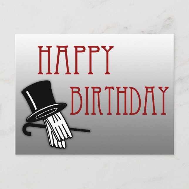 Postal de cumpleaños Art Deco (Anverso)