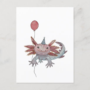 postal de cumpleaños axolotl