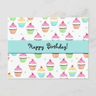 Postal de cumpleaños de Cupakes