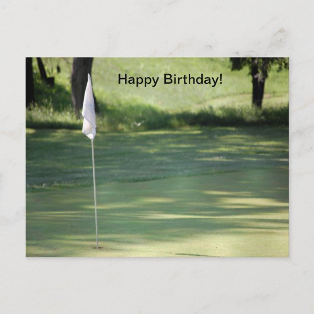 Postal de cumpleaños de golf (Anverso)