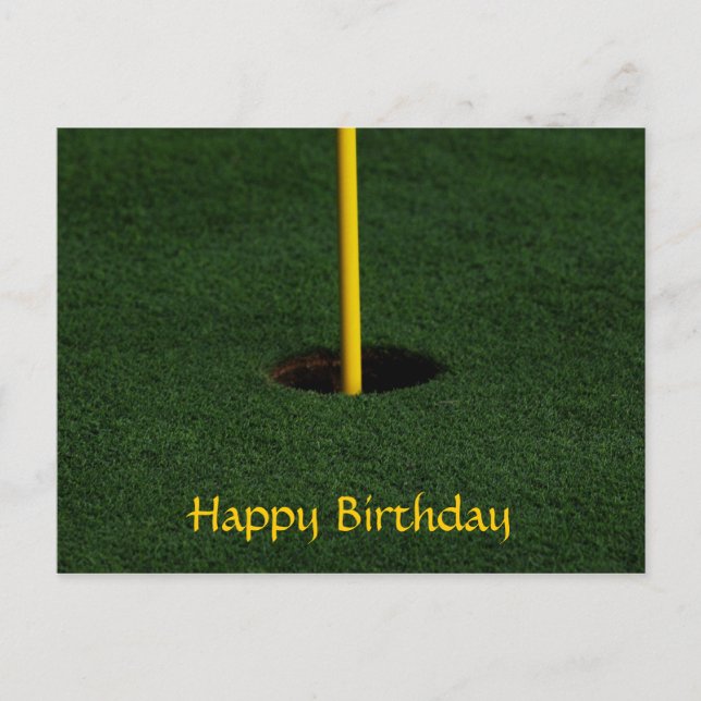 Postal de cumpleaños de golf (Anverso)