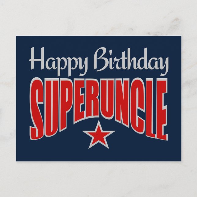 postal de cumpleaños de SUPERUNCLE (Anverso)