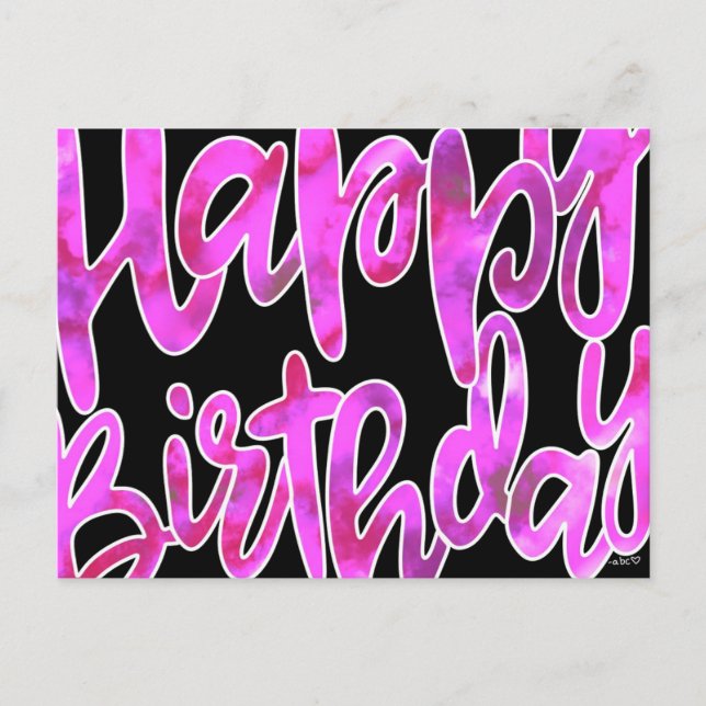 Postal de cumpleaños feliz (Anverso)