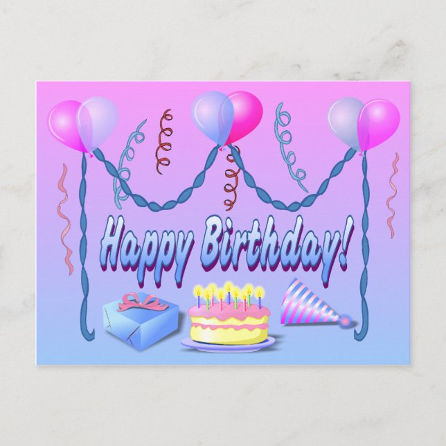 Postal de cumpleaños feliz (Anverso)