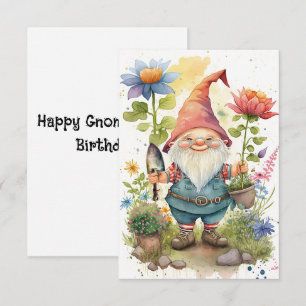Postal de cumpleaños feliz con sabor a gnome: Garr