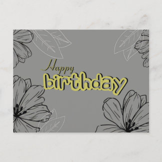 Postal de cumpleaños feliz estético