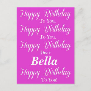 Postal de cumpleaños feliz rosada