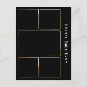 Postal de cumpleaños para el collage de fotos de c