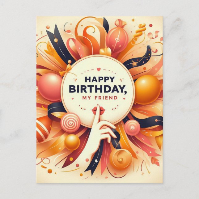 postal de cumpleaños única (Anverso)