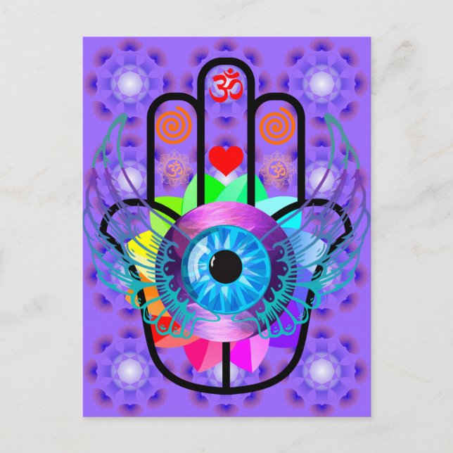 Postal de curación de Hamsa (Anverso)