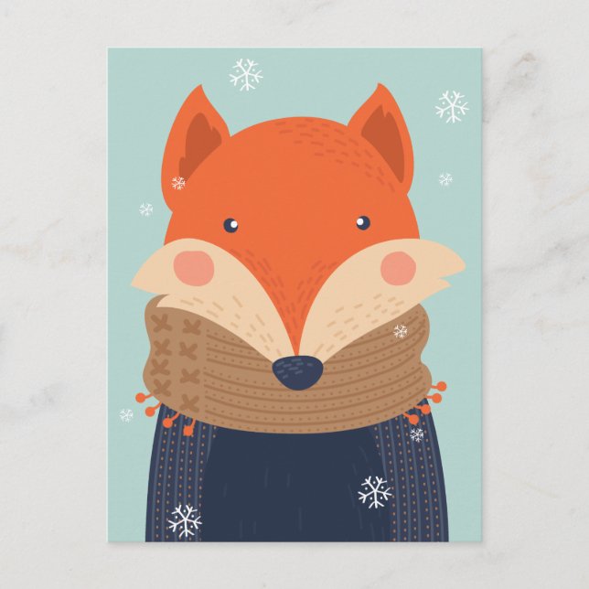 Postal de Curte Winter Fox (Anverso)