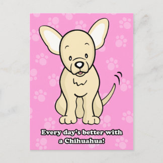 Postal de Cuto Cartoon Dog Chihuahua