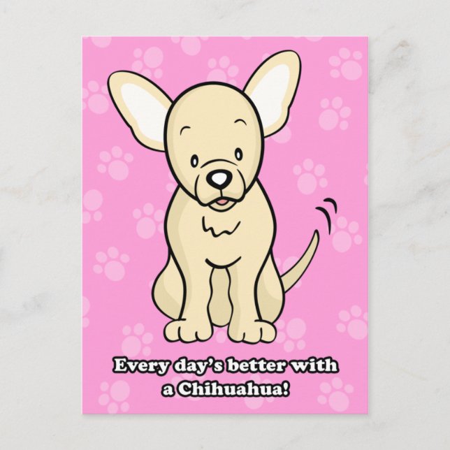 Postal de Cuto Cartoon Dog Chihuahua (Anverso)