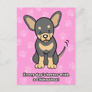 Postal de Cuto Cartoon Dog Chihuahua