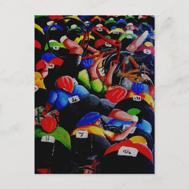 Postal de Cycle Race Crash de Lyn Hurring (Anverso)