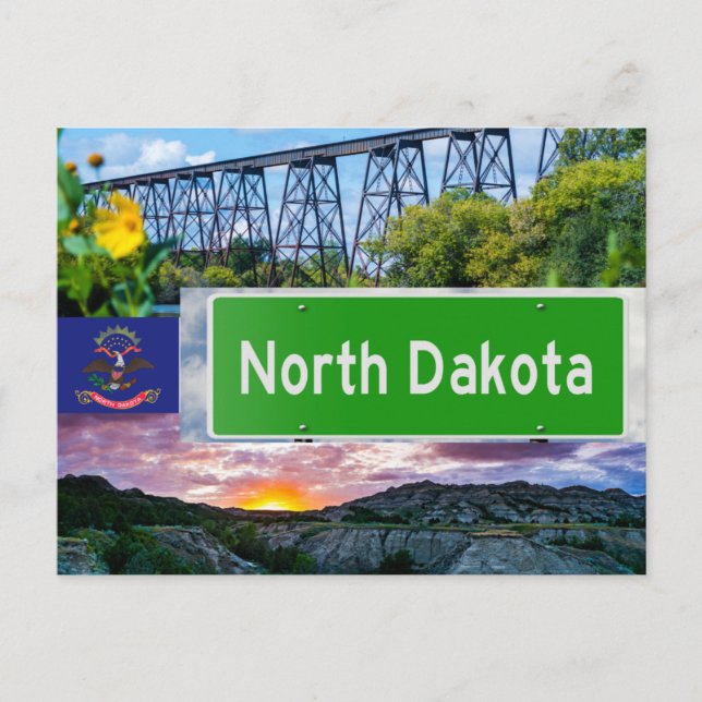 postal de Dakota del Norte (Anverso)