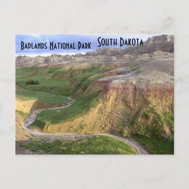 Postal de Dakota del Sur del Parque Nacional Badla (Anverso)
