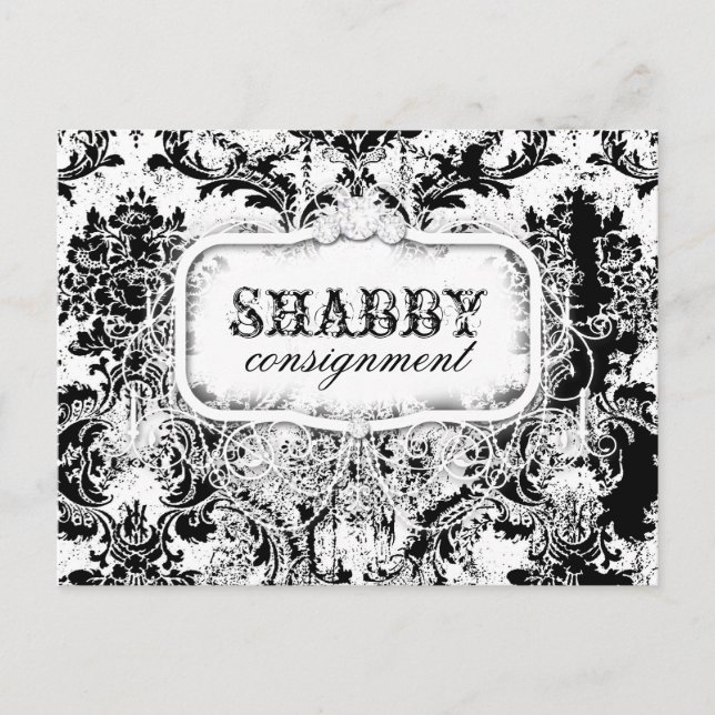 Postal de Damasco blanco y negro de Shabby de GC (Anverso)