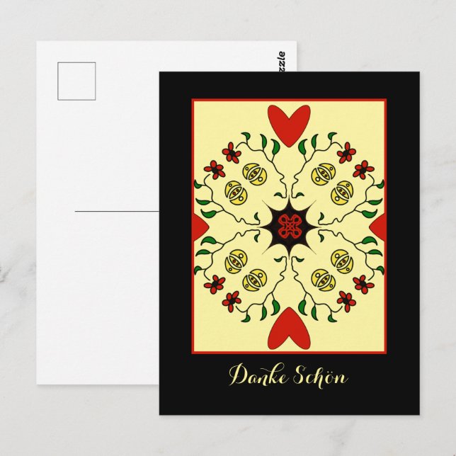 postal de Danke schön (Anverso / Reverso)