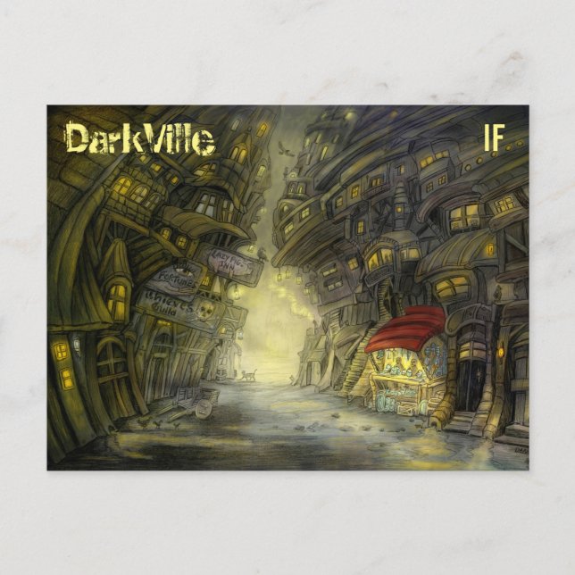 Postal de DarkVille de Mike Winterbauer (Anverso)