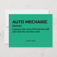 Postal de definición divertida mecánica automática