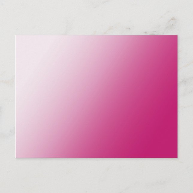 Postal de degradado rosado caliente de personaliza (Anverso)