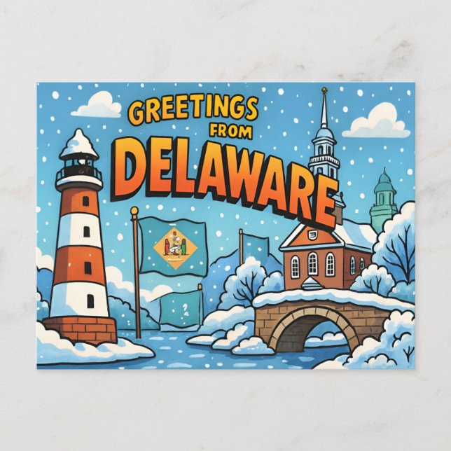 postal de DELAWARE (Anverso)