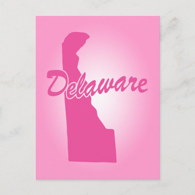 Postal de Delaware de estado rosa (Anverso)