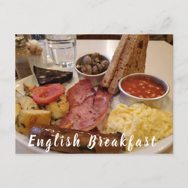 Postal de desayuno inglés (Anverso)