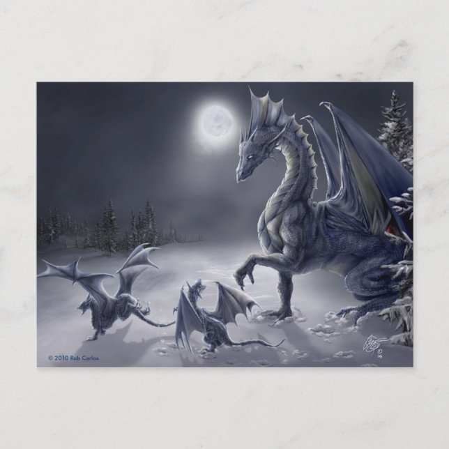 Postal de día de nieve (Anverso)