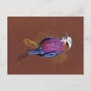 Postal de dibujo del roller de lino-pecho con pénd
