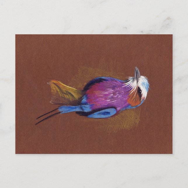 Postal de dibujo del roller de lino-pecho con pénd (Anverso)