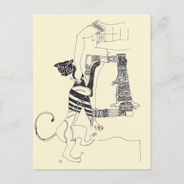 Postal de dibujo surrealista Fragmentos de arte 4 (Anverso)